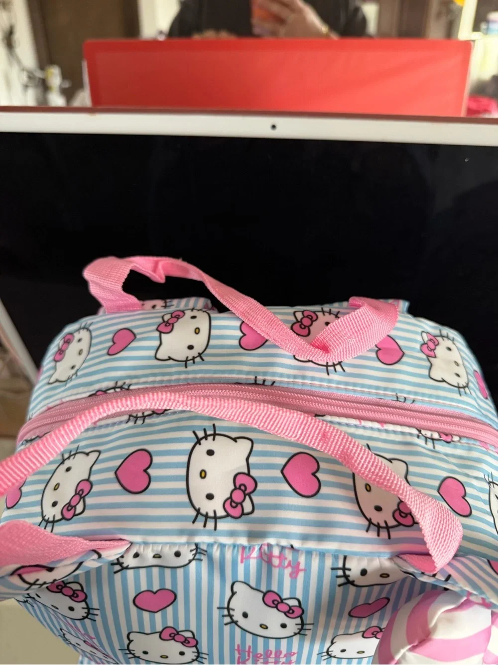Sanrio Kids Backpack & Lunch Bag Set — Pink & Light Blue Hello Kitty